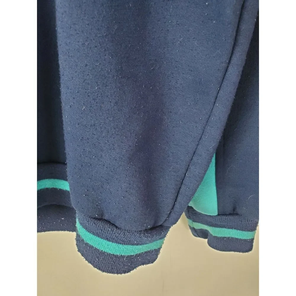 VTG Nike Rugby Union 1987 Snap Button‎ Varsity Bomber Jacket Blue XL LS HN